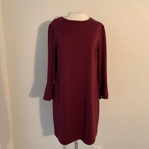 *SALE*  Burgundy Bell Sleeve Dress